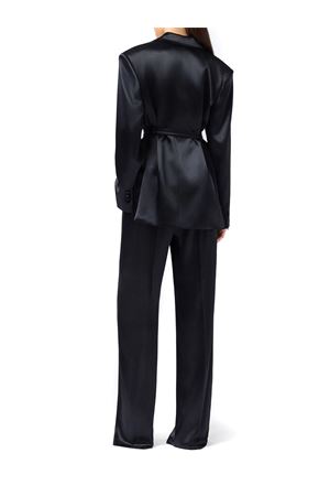 Pantaloni Nathalie in raso nero lucido THE ANDAMANE | TM180408ATNV127999